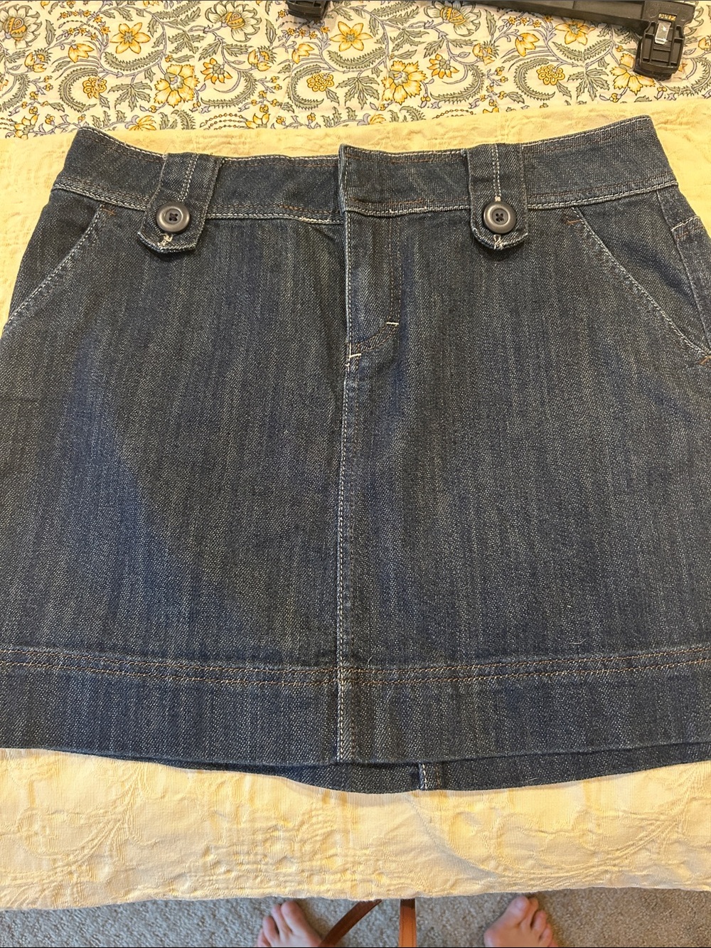 Elle Dark Blue Denim Mini Skirt